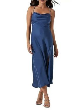 ASTR Strappy Cowl Neck Slip Dress